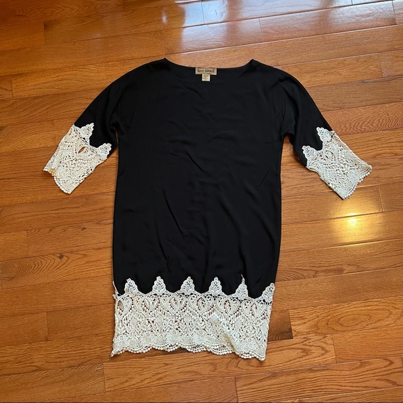 Karen Zambos Black dress, size S, with Lace Trim - Picture 4 of 9